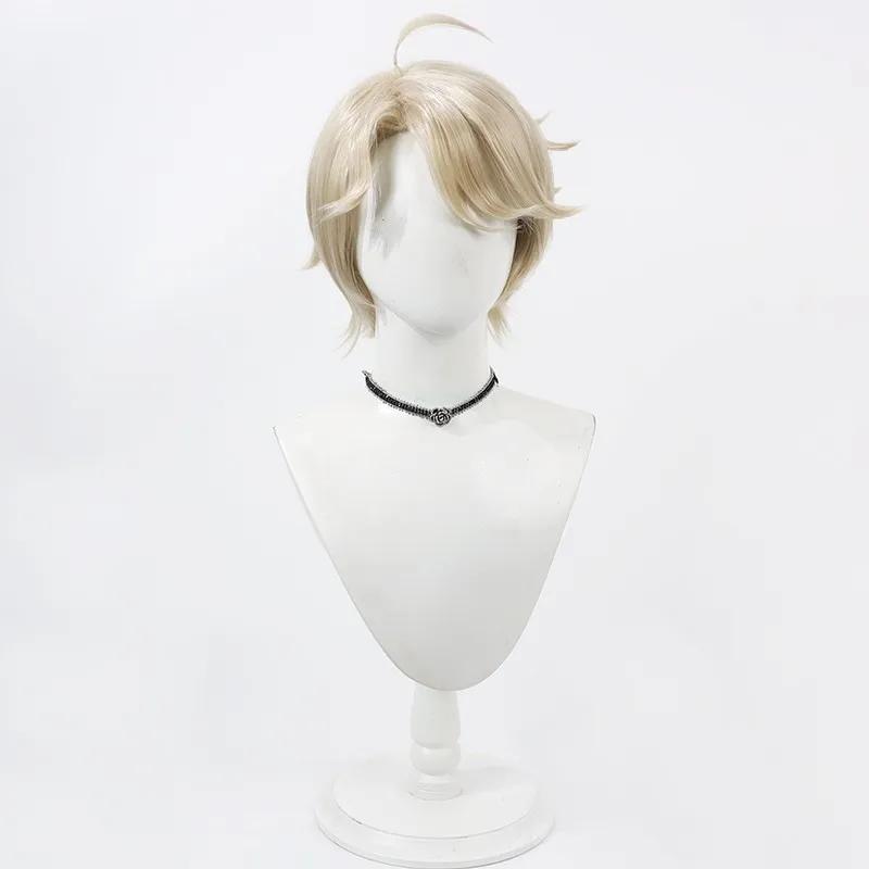 Anime Identity V Angel Guide Emil Cosplay Wig Halloween Carnival Party Props Synthetic Hair Heat Resistant Fiber + Wig Cap