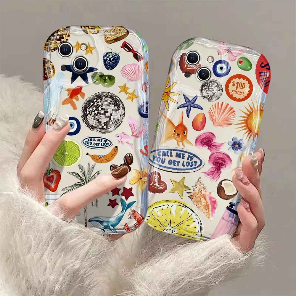 

Fashion Seaside Scenery Wine Lemon Phone Case For Oppo Realme 14 13 12 11 10 C67 C75 C65 C63 C55 C53 C35 C33 C31 C30 Note 60 GT