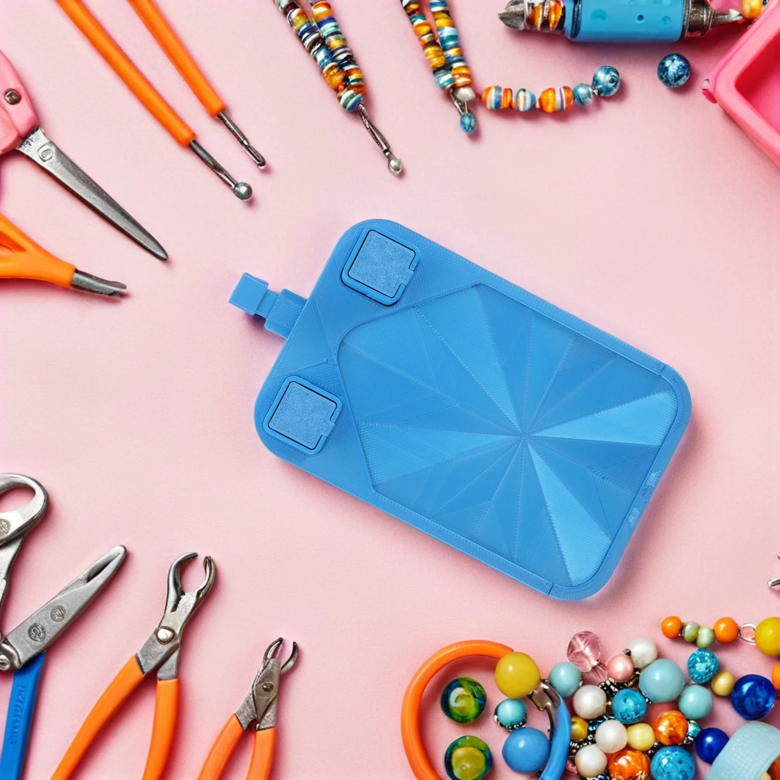 

1Set Rhinestone Painting Kit Tray Sky-Blue Bead Sorting Funnel Organizer Storage Holder Art Craft Accessories Jewelry Making