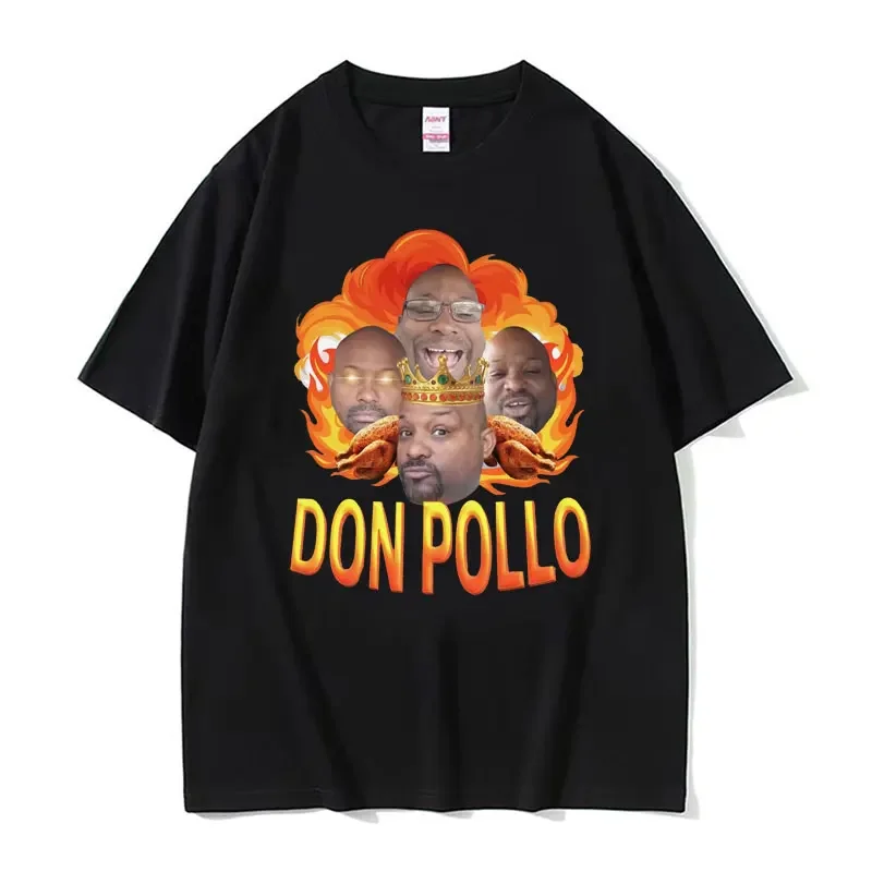 Don Pollo Funny Meme Viral T Shirt for Men Women Clothing Fashion King of Ohio Tee Shirt Vintage O-Neck 100% Cotton T-shirt Tops