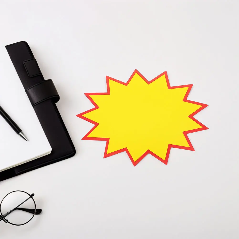 200 قطعة ملصقات انفجار السوبر ماركت فارغة ستار بيع علامات لمتجر بيع بالتجزئة عرض الأسعار لوازم التسويق انفجار ورقة علامات #3