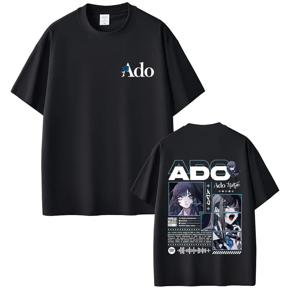Ado World Tour 2025 Hibana T-shirt Male Fashion Casual Soft Cotton