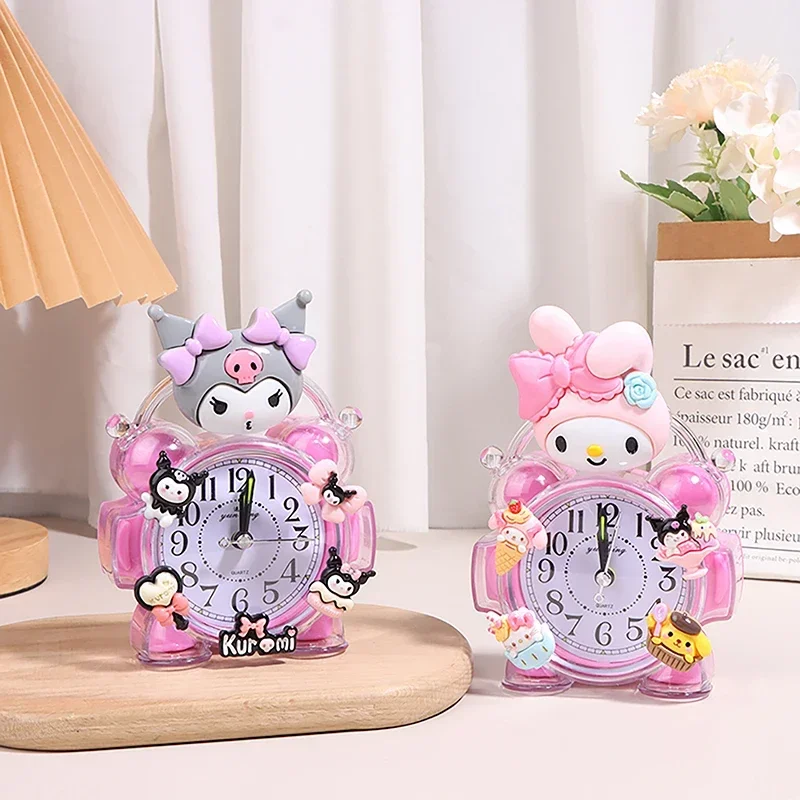 Sanrio Hellokitty Mymelody Cinnamoroll Alarm Clock Kawaii Anime Kitchen Timing Alarm Clock Mini Living Room Home Decoration Gift