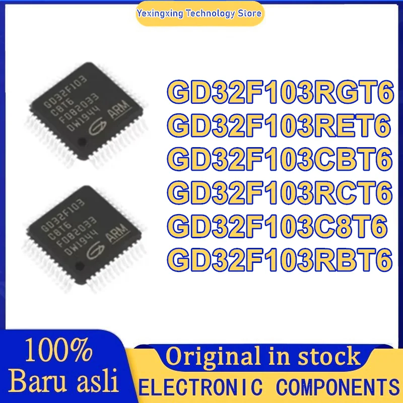 

GD32F103C8T6 GD32F103CBT6 GD32F103RBT6 GD32F103RCT6 GD32F103RET6 GD32F103RGT6 GD32F103 GD32F GD IC MCU Chip LQFP-64