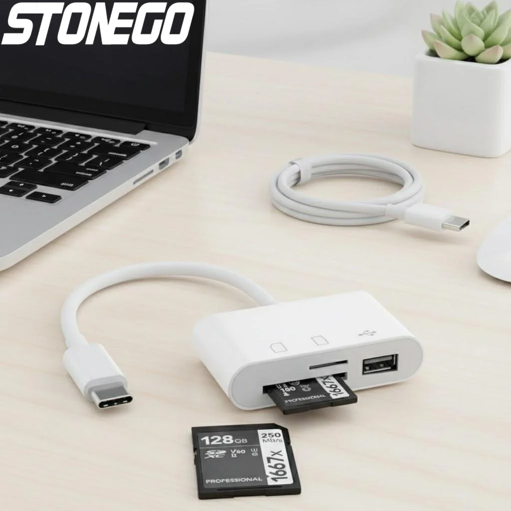 

Устройство для чтения карт SD и TF 3-в-1, OTG-адаптер, совместимый с USB 2.0 и 3.0, для MacBook Pro, ноутбуков, ПК, камер, мобильных телефонов