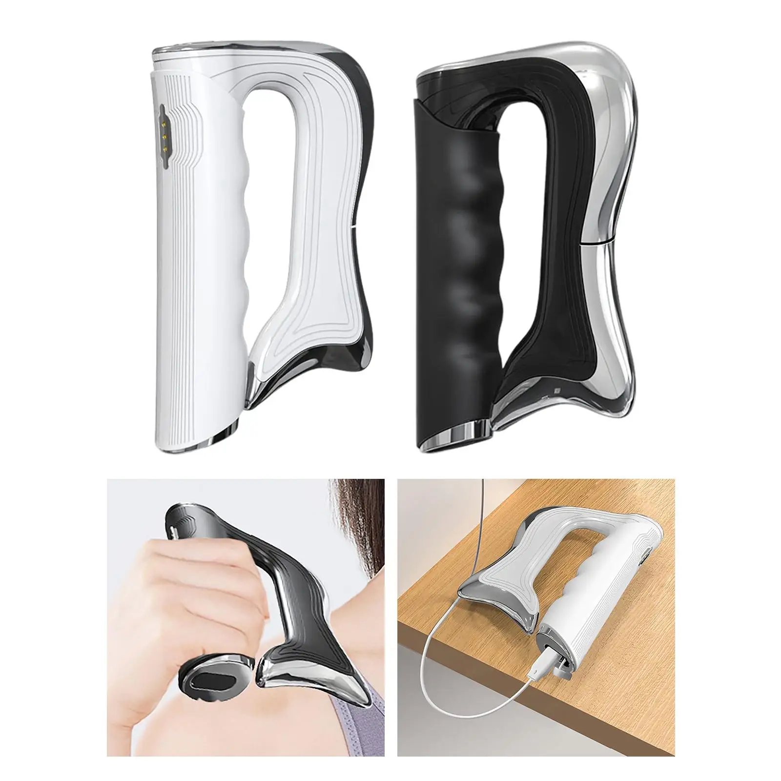 Masajeador de fascia eléctrico, ajustable para masaje de rasguación de presión de liberación de cuello