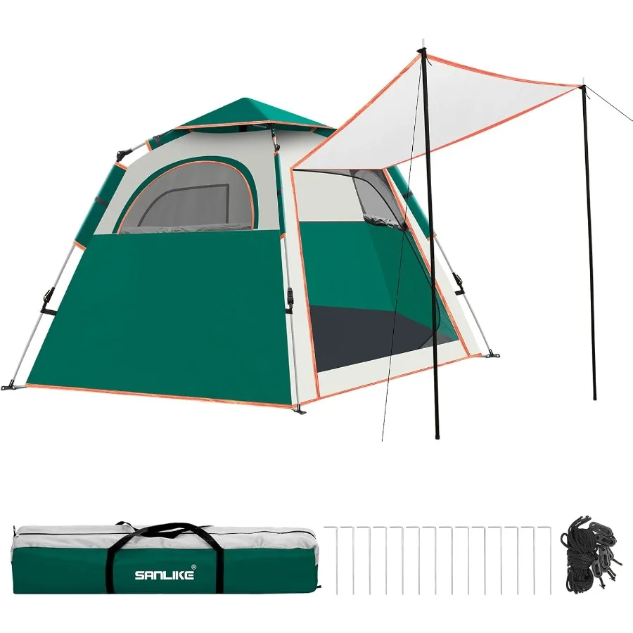 Barraca de acampamento 2 3 4 pessoas instantâneas fácil pop up tendas para acampamento leve mochila tenda automática família fácil configuração tenda p