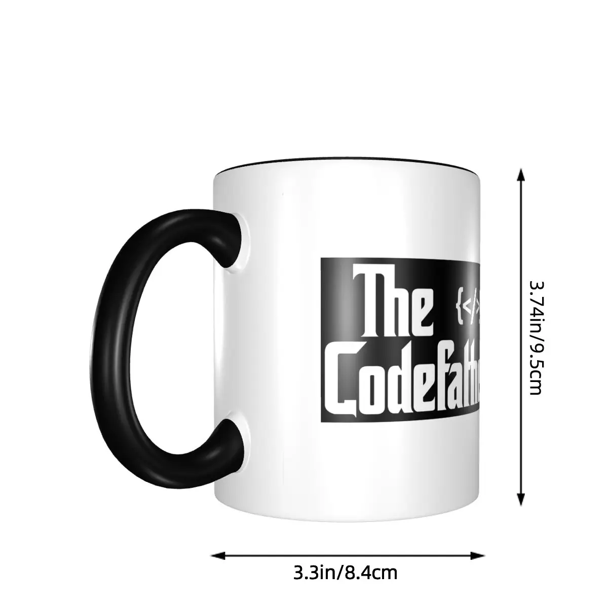 The Codefather Funny Design For Programmers Mug Funny Ceramic Coffee Cups Tea Mugs Milk Cup Drinkware Gifts for Woman Man