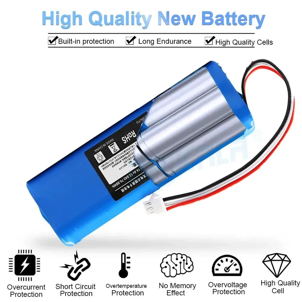 14.4V Battery For Lenovo T1 Pro T1S Pro LR1 Arnagar S8 pro Proscenic Pusanick M7MAX M8Pro XiaoMi Roidmi Eve Plus Vacuum Cleaner