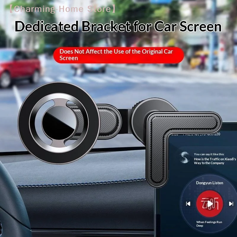 【M】Universal Magnetic Phone Holder For Car Display Screen 360 Degree Rotation Strong Magnet Car Mount For Phone