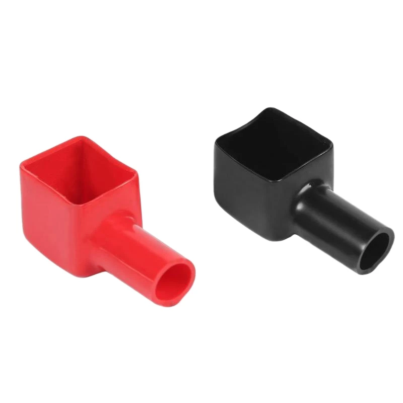 

1 Pair Red+Black Car Battery Terminal Covers Insulation Caps Positive+Negative Prevent Alkali From Creeping