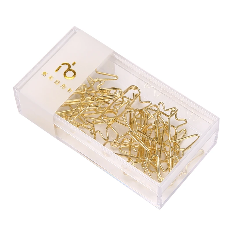 2 Boxes Of 22 Airplane Shaped Paper Clip Bookmark Folders Stationery Theme Staples (Rose Gold + Gold)