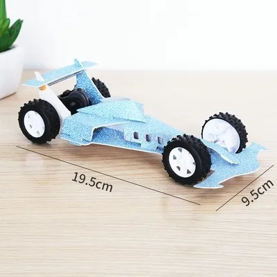 

Student science experiment pull-back racing car diy technology small production elastic hand-invented play teaching aids