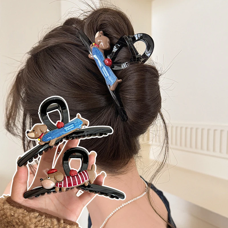 

Dachshund Hair Claw Large Cartoon Cute Claw Clips Shark Clip Headwear Fashion Hair Accessories For Women Girls