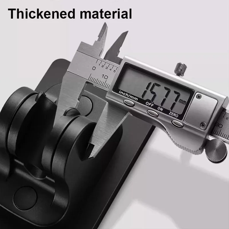 Schwarz/Silber Universal Duschkopfhalter ohne Bohren Duschkopfhalterung verstellbarer Wandhalter für Badezimmerzubehör – Detail 2