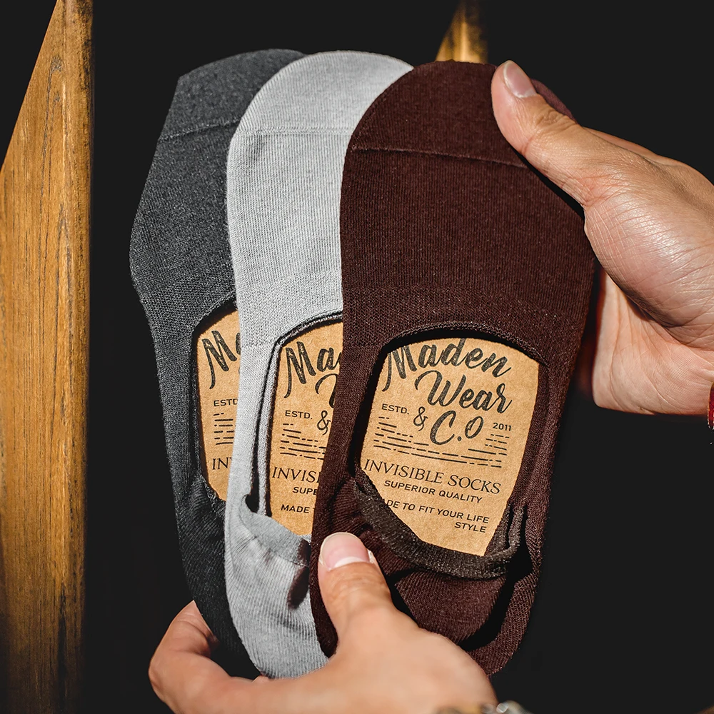 

Maden 1/3/6/9 Pairs Solid Color Socks Invisible Boat Socks Silicone Non-slip Breathable Shallow Mouth Low-top Thin Sporty Socks