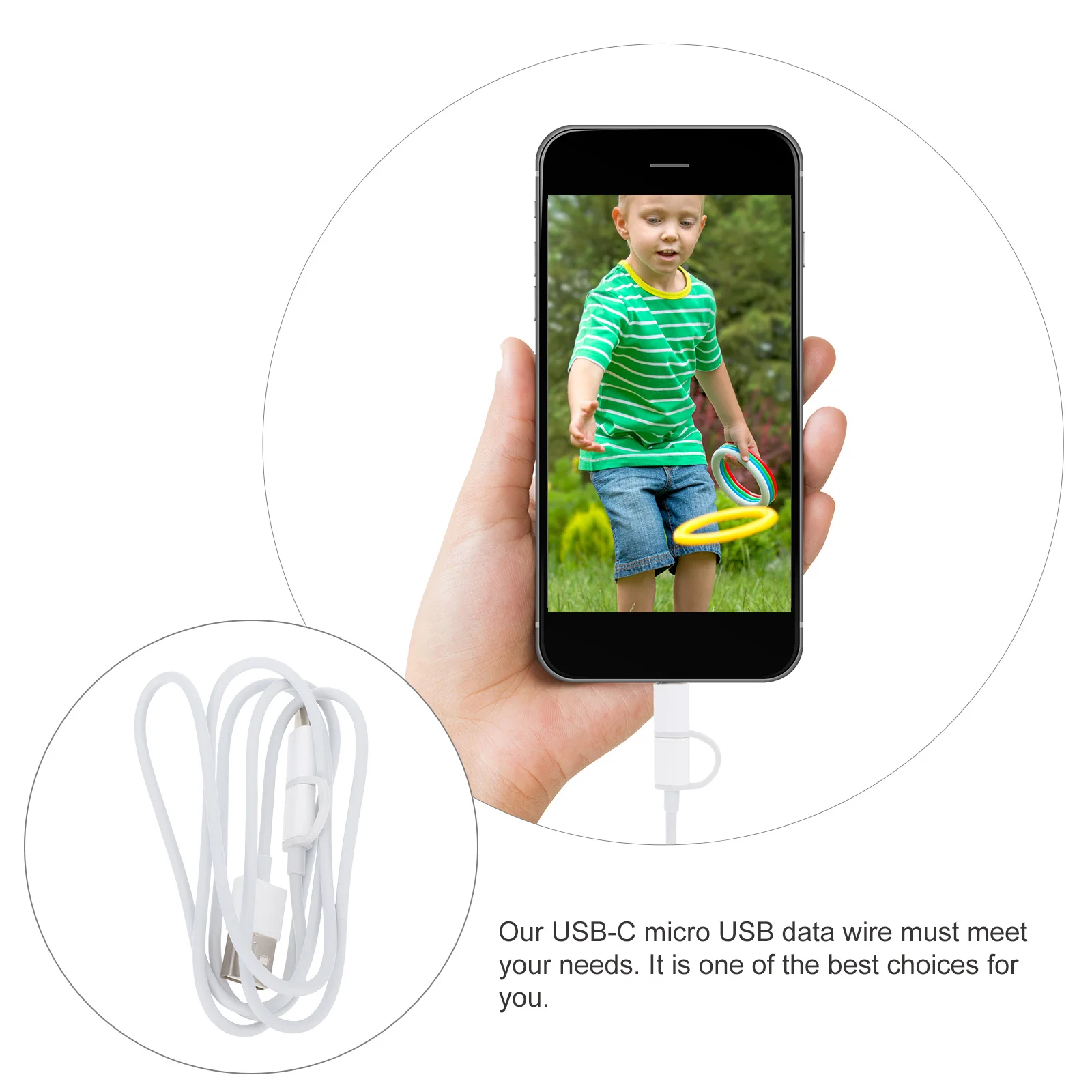 

USB Type-C Micro USB Fast Charging Data Cable Enhanced Relay Chip High Durability Data Transfer Cord Portable Use