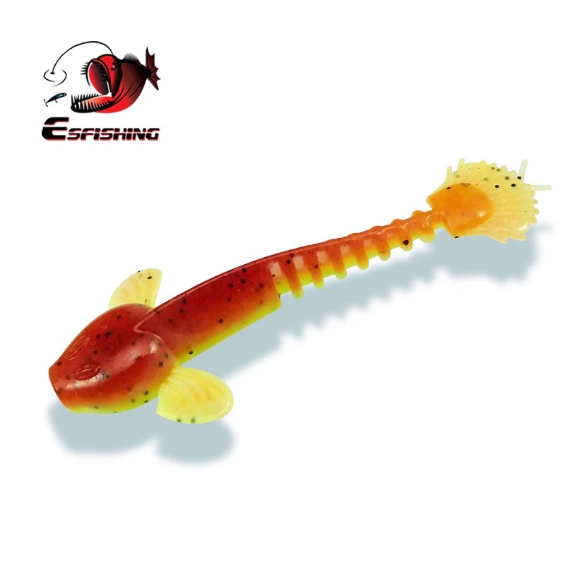 ESFISHING Pesca Worm Bait Salamander 55mm1.2g 10pcs Swing Lively Bionic Isca Artificial Best Fishing Lure Tackle