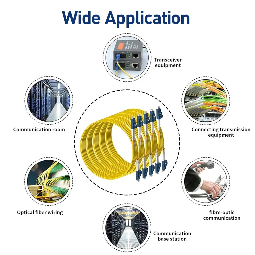 ZOERAX 1 قطعة OS2 LC-LC دوبلكس وضع واحد الألياف البصرية كابل التصحيح 1 جرام/10 جرام الألياف البصرية الحبل 9/125μm SMF 2.0 مللي متر كابل الألياف البلوز