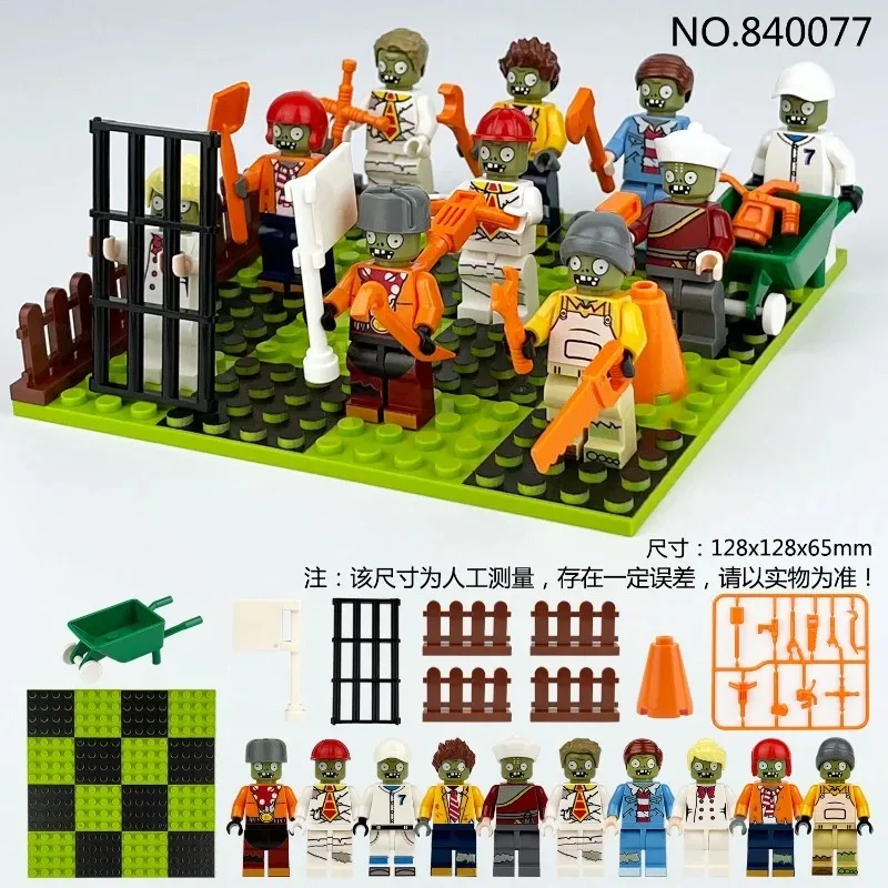 M8188 Zombie Attack Jouet éducatif pour enfants à assembler, petites pièces, blocs de construction professionnels, cadeaux