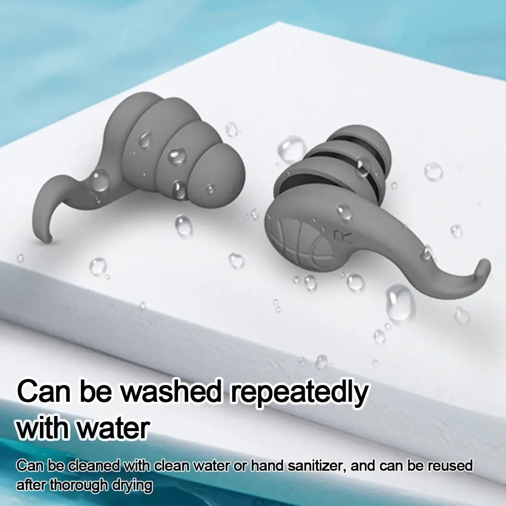 مفيدة سيليكون النوم الأذن المقابس قابلة لإعادة الاستخدام الرياضات المائية السباحة الأذن يفشل مقاوم للماء الحد من الضوضاء الصوت حجب سدادات الأذن