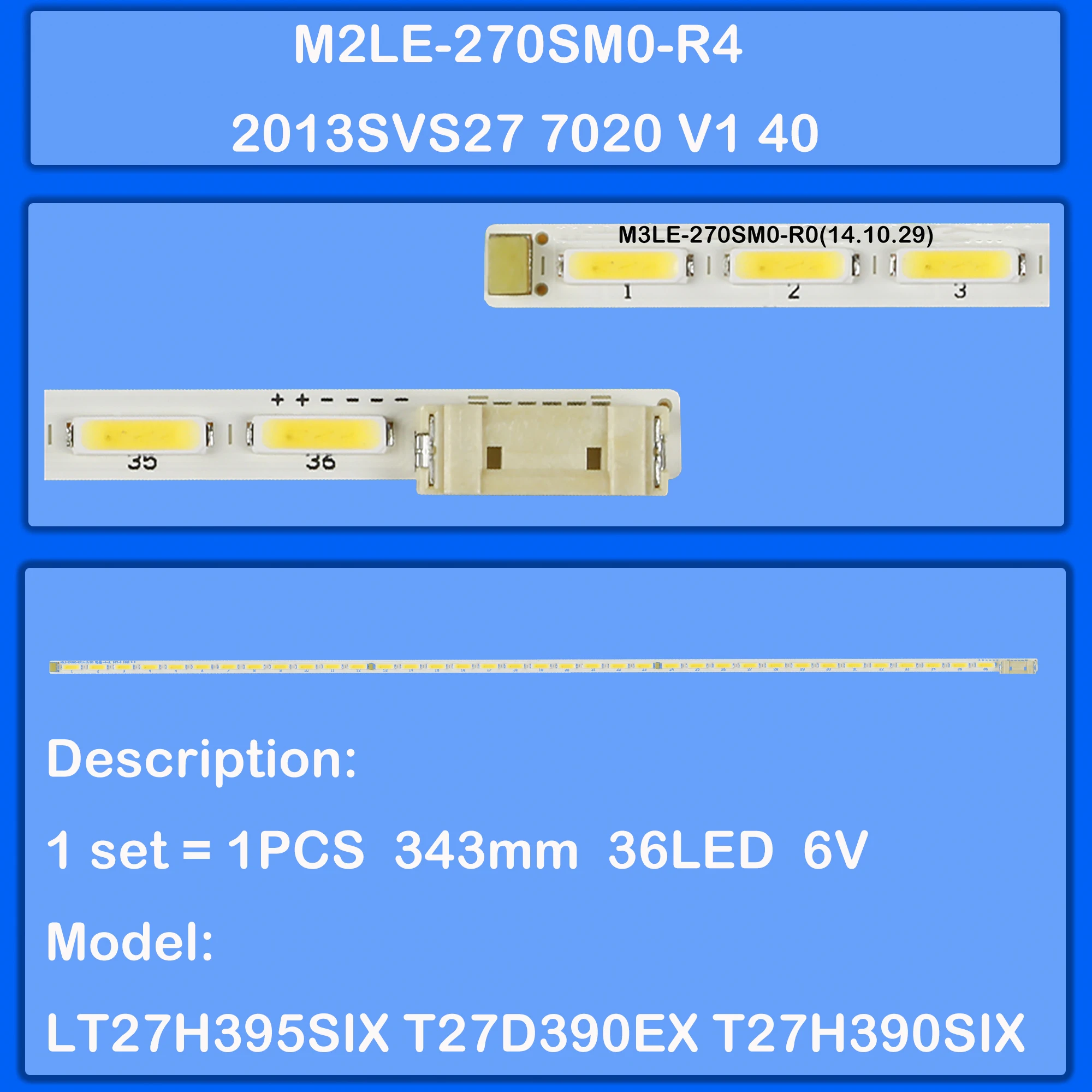 

Лента светодиодной подсветки для LT27H395SIX T27D390EX T27H390SIX LT27D590EX S27E360H LS27E390HS LT27H390SIX LT27d290EX S27E360H LT27H395