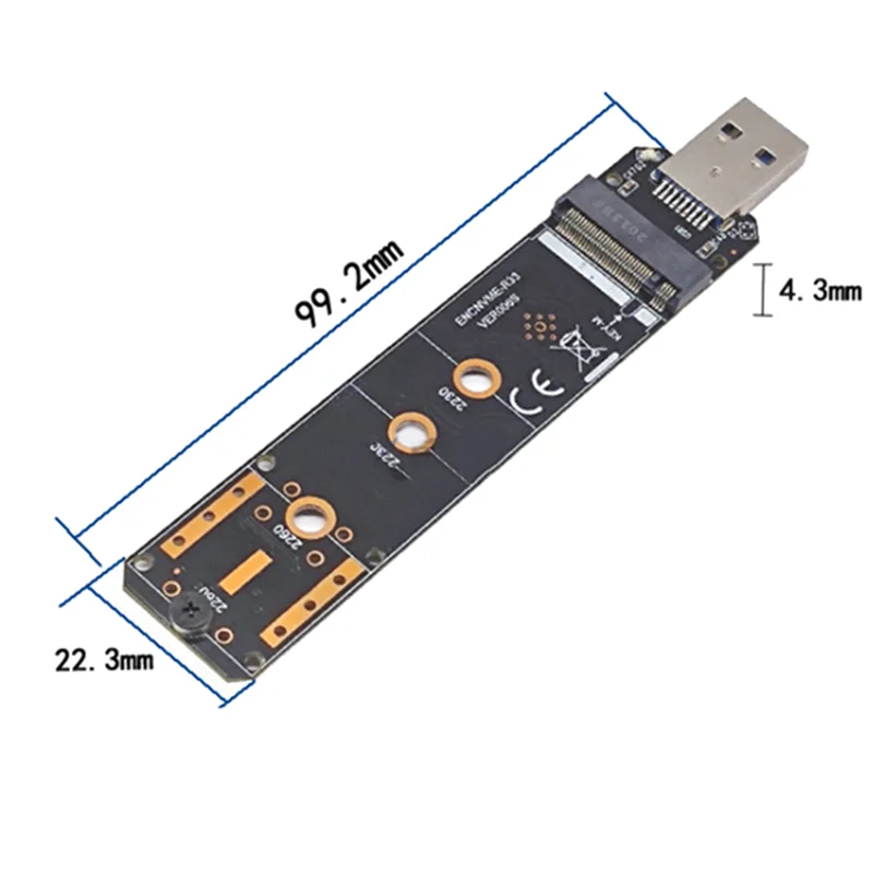 USB3.2 GEN2 10Gbps Ke Protokol NVME M.2 Kotak Hard Disk Ke Port Pembukaan Kartu Realtek RTL9210