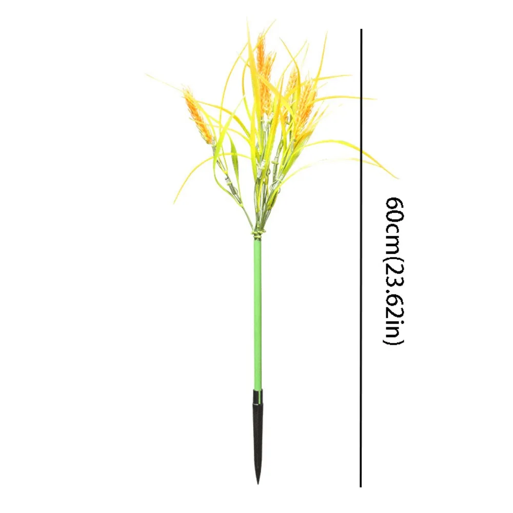 

7 Heads Design Solar Powered Light Solar Powered Ground Plug Wheat Ear Light Decorative Lighting Rice Lamp Style