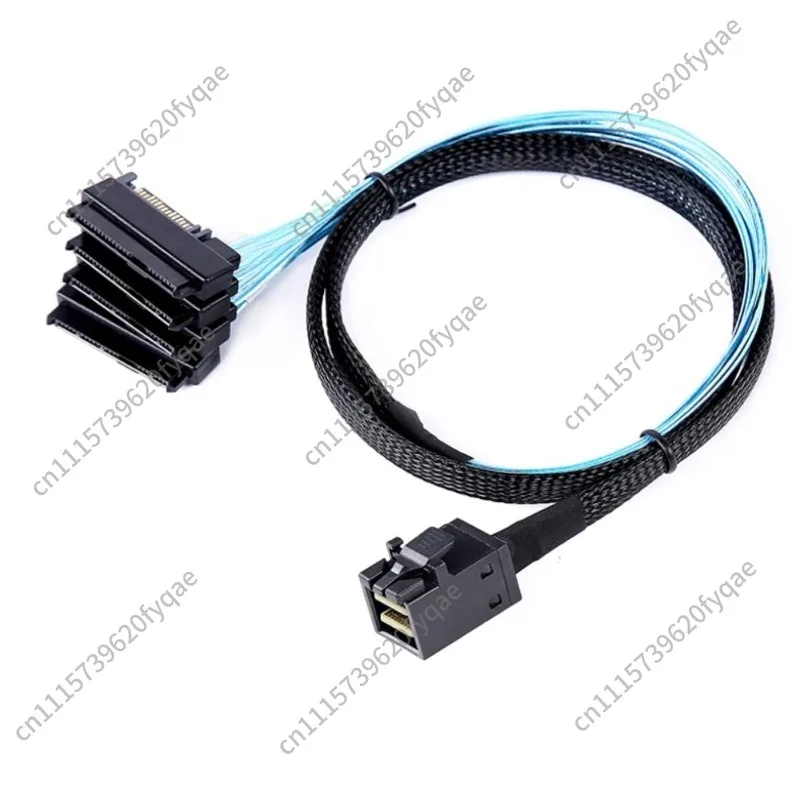 2 in 1 MINI SAS HD SFF-8643 to SAS SFF-8482 22P High Speed Cable, SATA Compatible