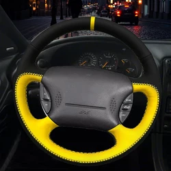 Custom New Sewing Car Braid On The Steering Wheel Cover for Ford Mustang GT SVT Cobra 1994-2004 GT500 GT350 Auto Accessories