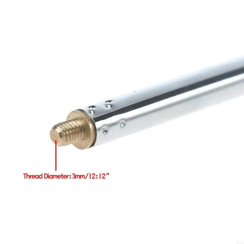 Model Car Silver 5 Sections 3 mm External Threaded Expansion Antenna