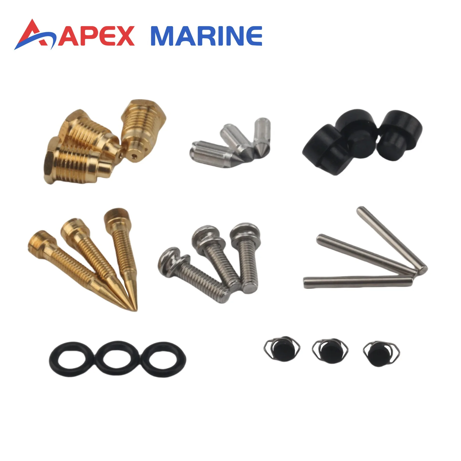 3 Sets 6H4-W0093-03 Carburetor Rebuild Kit for Yamaha Outboard Engine 2 Stroke 40 50 HP Repair Parts Replacement 6H4-W0093-02 view 3
