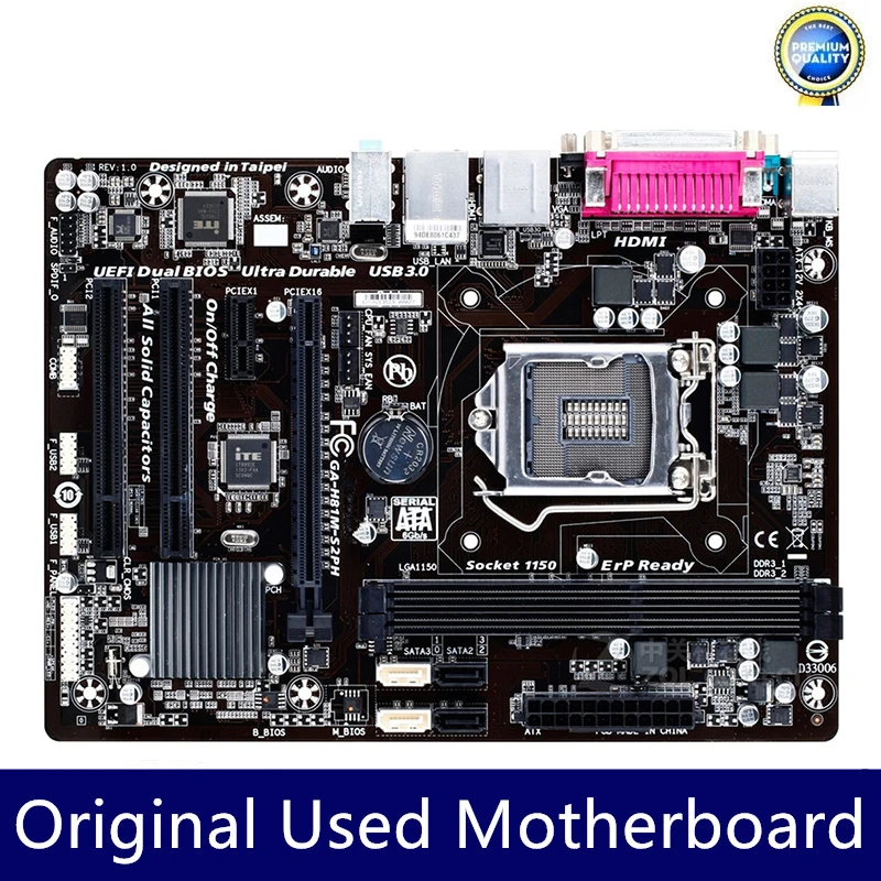 

Б/у GA-H81M-S2PH H81M-S2PH оригинальная материнская плата с разъемом LGA 1150 DDR3 16 ГБ i7 i5 i3 H81 SATA III USB3.0 для настольных ПК