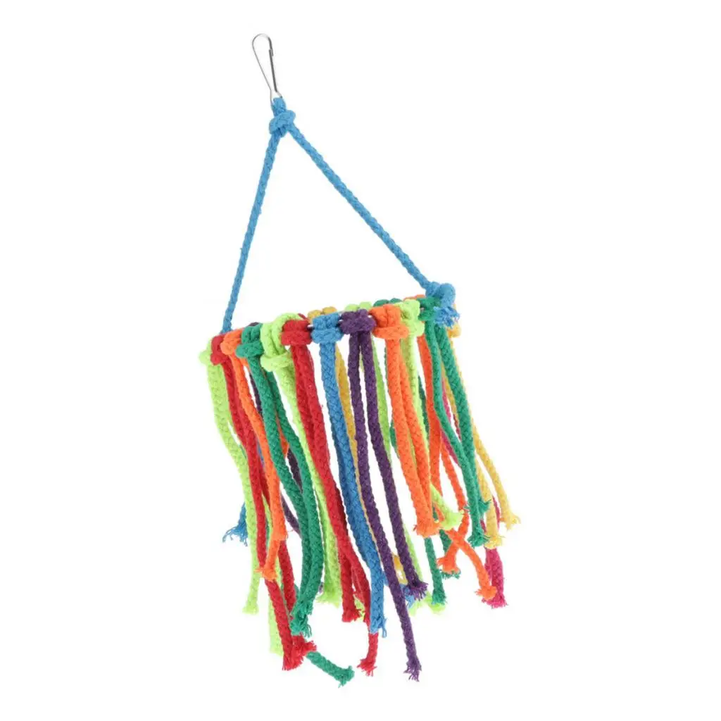 Rope Birds Chew Toy Cage Playground Standing Shredding Toy for Parrot Conure Finch Pet Birds Activities view 2