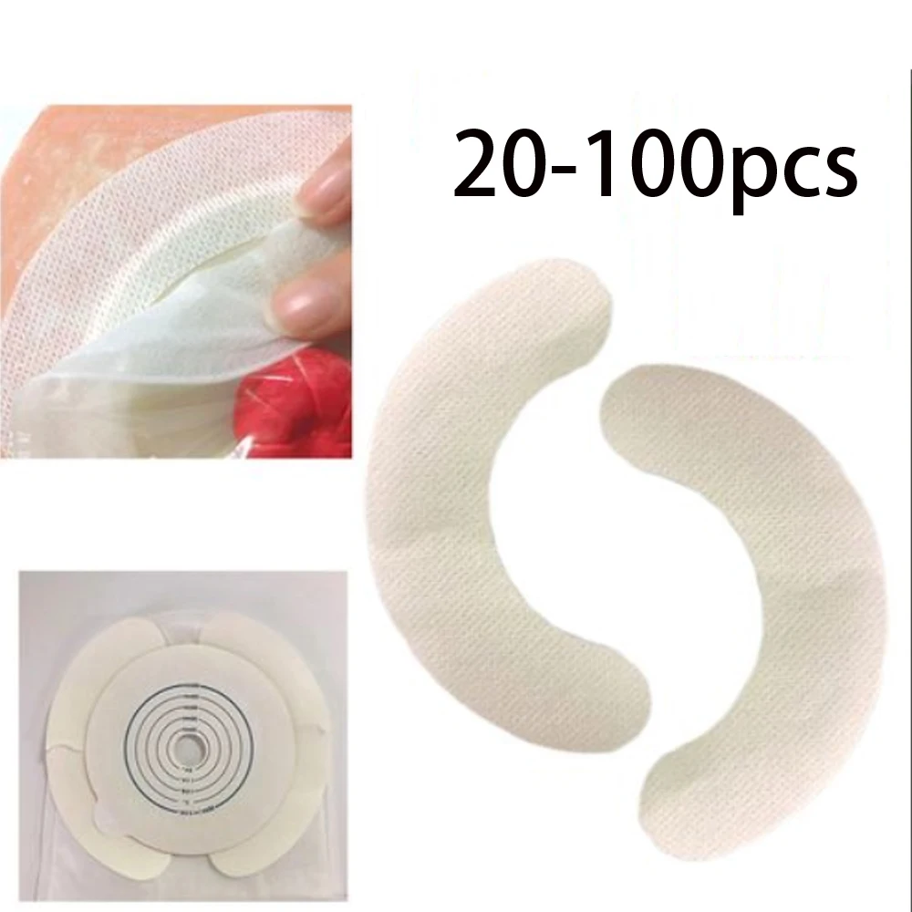 

20-100pcs Ostomy Care Fix Tape Spunlaced Tape To Fix Your Colostomy Bag Prevent Flange From Warping And Shifting