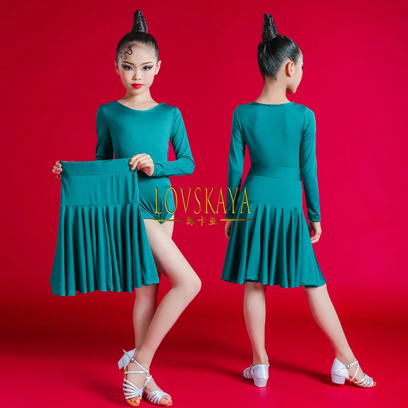 Grote Rok Performance Pak Latin Dance Suit Dames Basiswedstrijd Training Pak Voor Kinderen