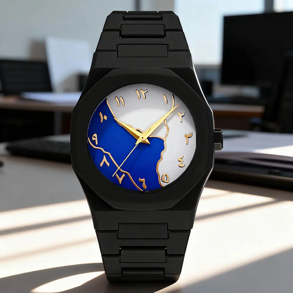 1-piece new watch, polygonal dial, fashionable and trendy accessory for outfit coordination, with a premium feel