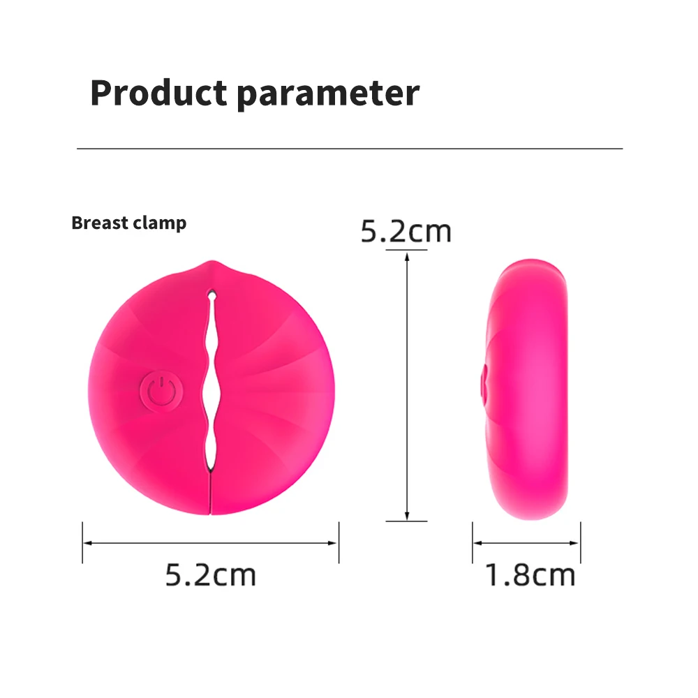 Wireless Remote Control Nipple Clamp Vibrator Silicone Breast Massage Nipple Clip Stimulate Adults Sex Toys for Women Couples