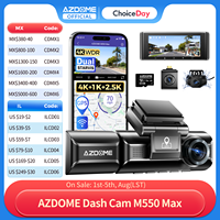 AZDOME M550 Max Dash Cam Ultra HD 4K+1K+2.5K 3.18”Screen Built-in GPS Wifi Car DVR 24H Parking Monitor Night Vision Super Capaci