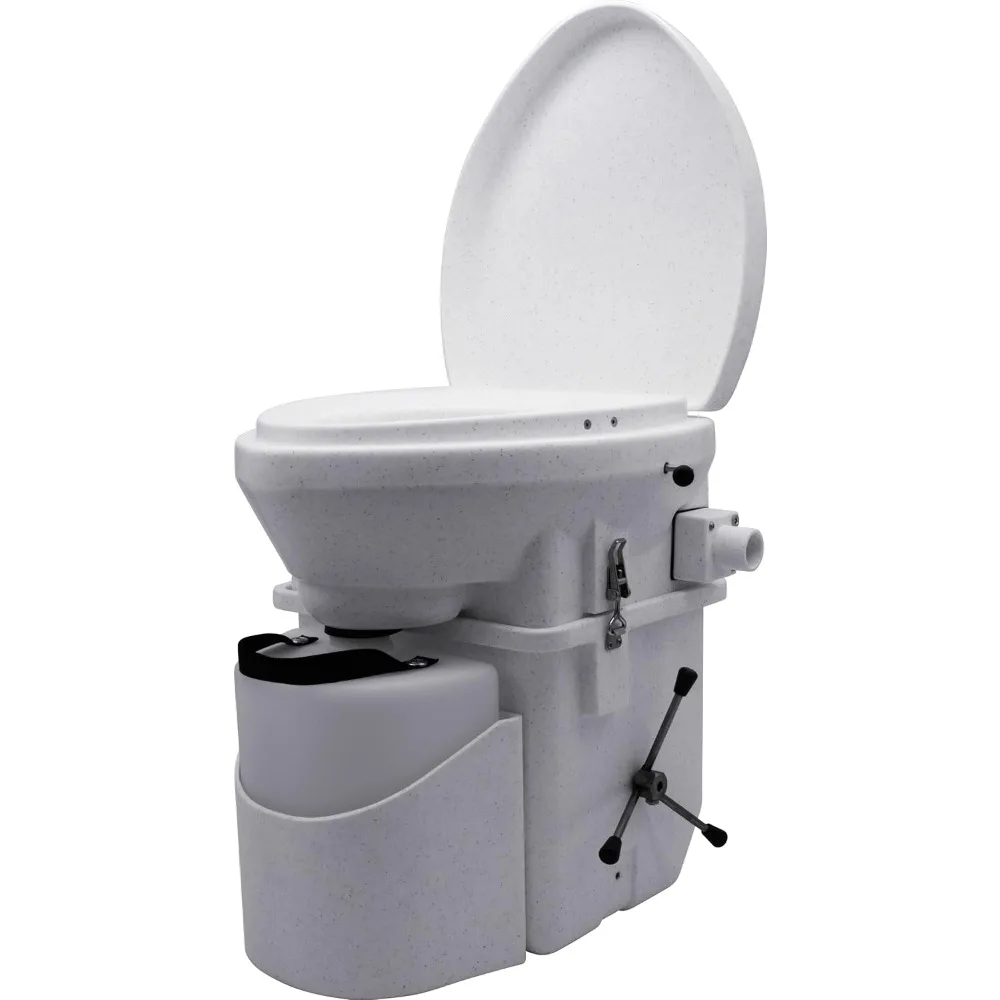 Self Contained Composting Toilet with Close Quarters Spider Handle Design