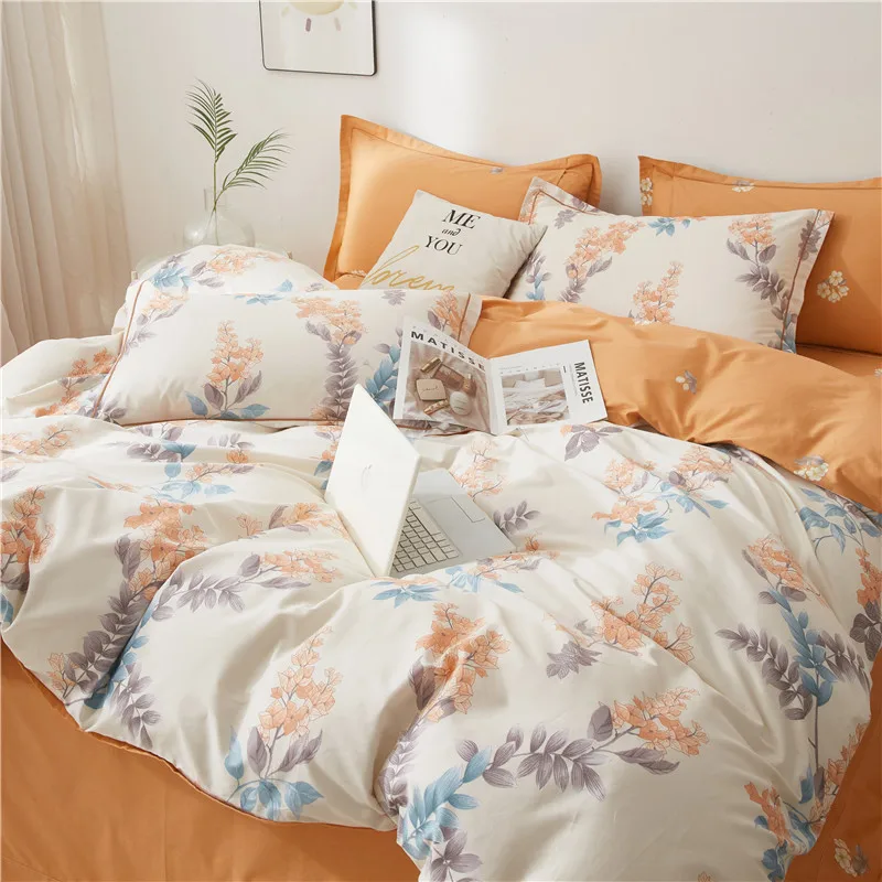 

Customizable 2025 new platinum cotton twill printing four-piece bedding