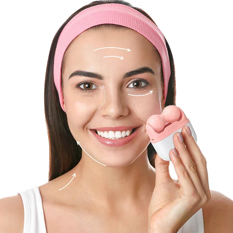 2-in-1 ijsroller voor verlichting van gezichtsoogpijn Gezichtskoude massage Roller Huidverzorging Pijnbestrijding Make-up verzorgingstool
