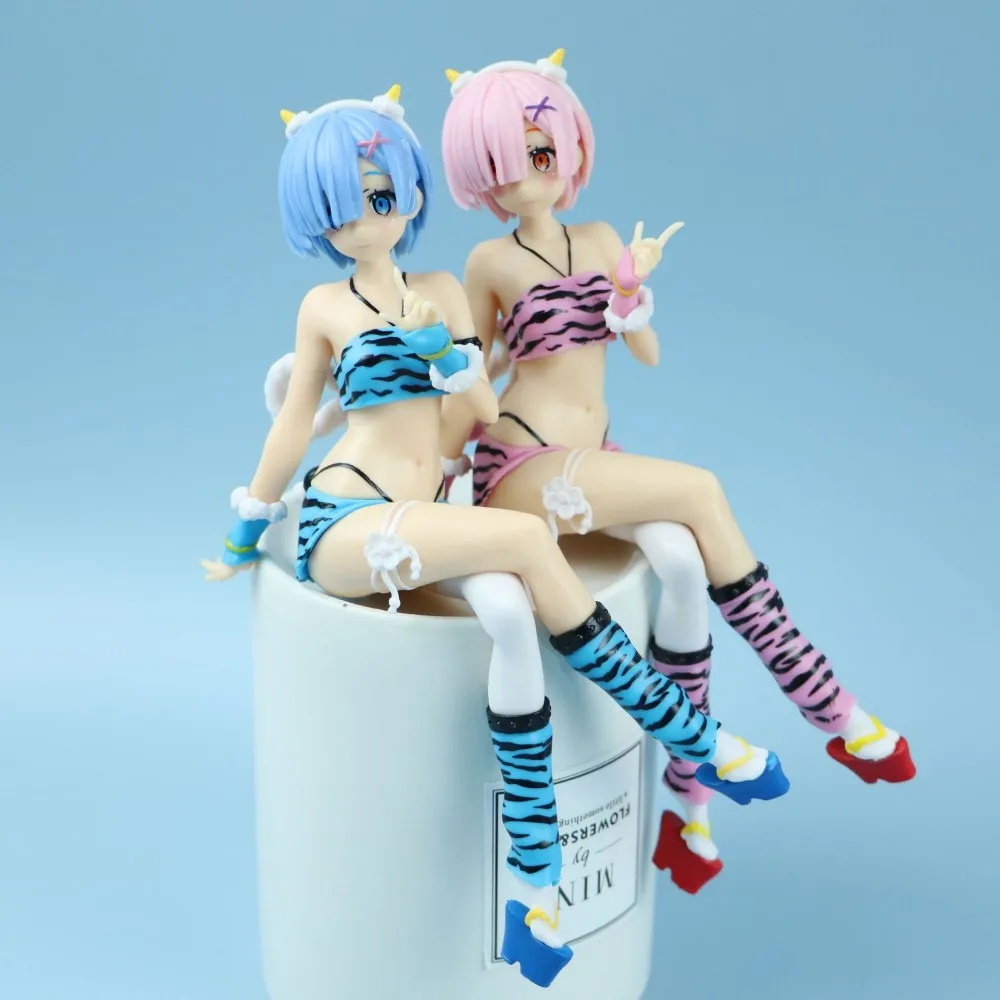 New Anime Figure Pajamas Leopard Bikini Sitting Posture Girl PVC Action Collection Model view 3