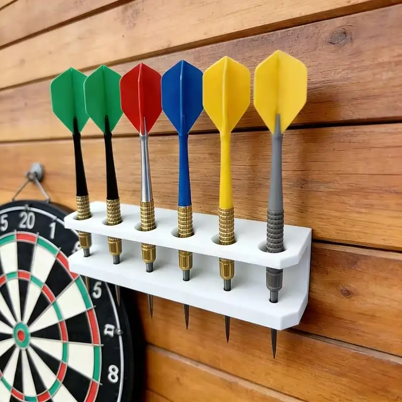 

1/3pcs 6-Slot Wall Dart Holder, Sturdy Plastic, Holds 6 Darts, Home/Bar Display, Space-Saving Gift Idea