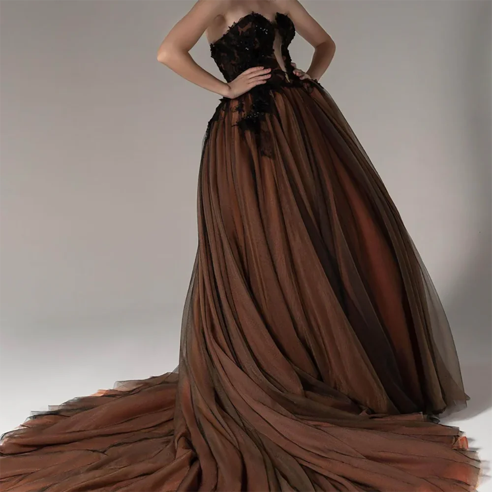 Chic Sweetheart sin mangas tul plisado A-Line vestidos de noche formales fiesta de cumpleaños vestidos de graduación personalizados