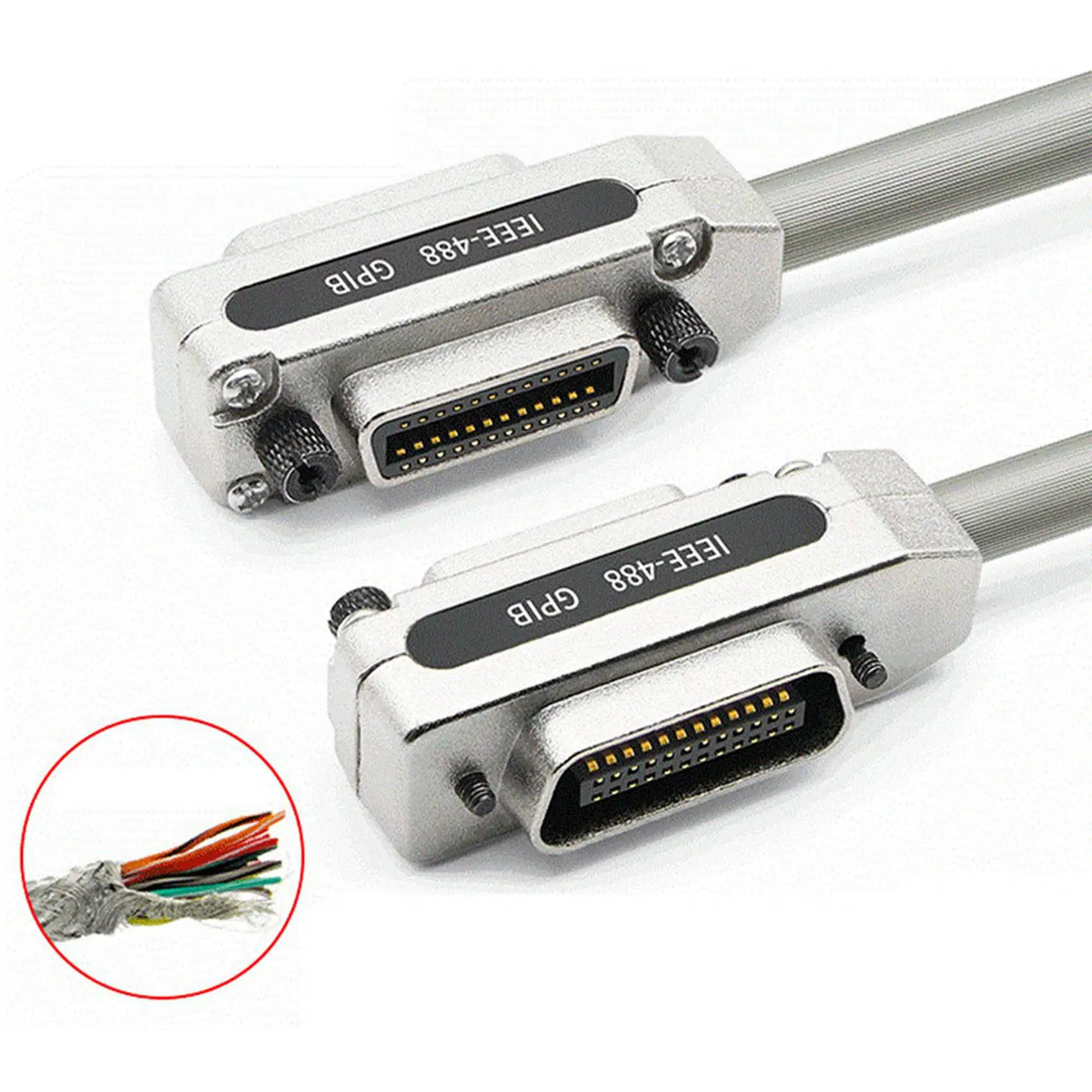 FULL-2Pcs 1M IE488 Gpib كابل بيانات الصناعية الصف كابل نقل الاتصالات محطة Pci كابل التحكم الصناعي