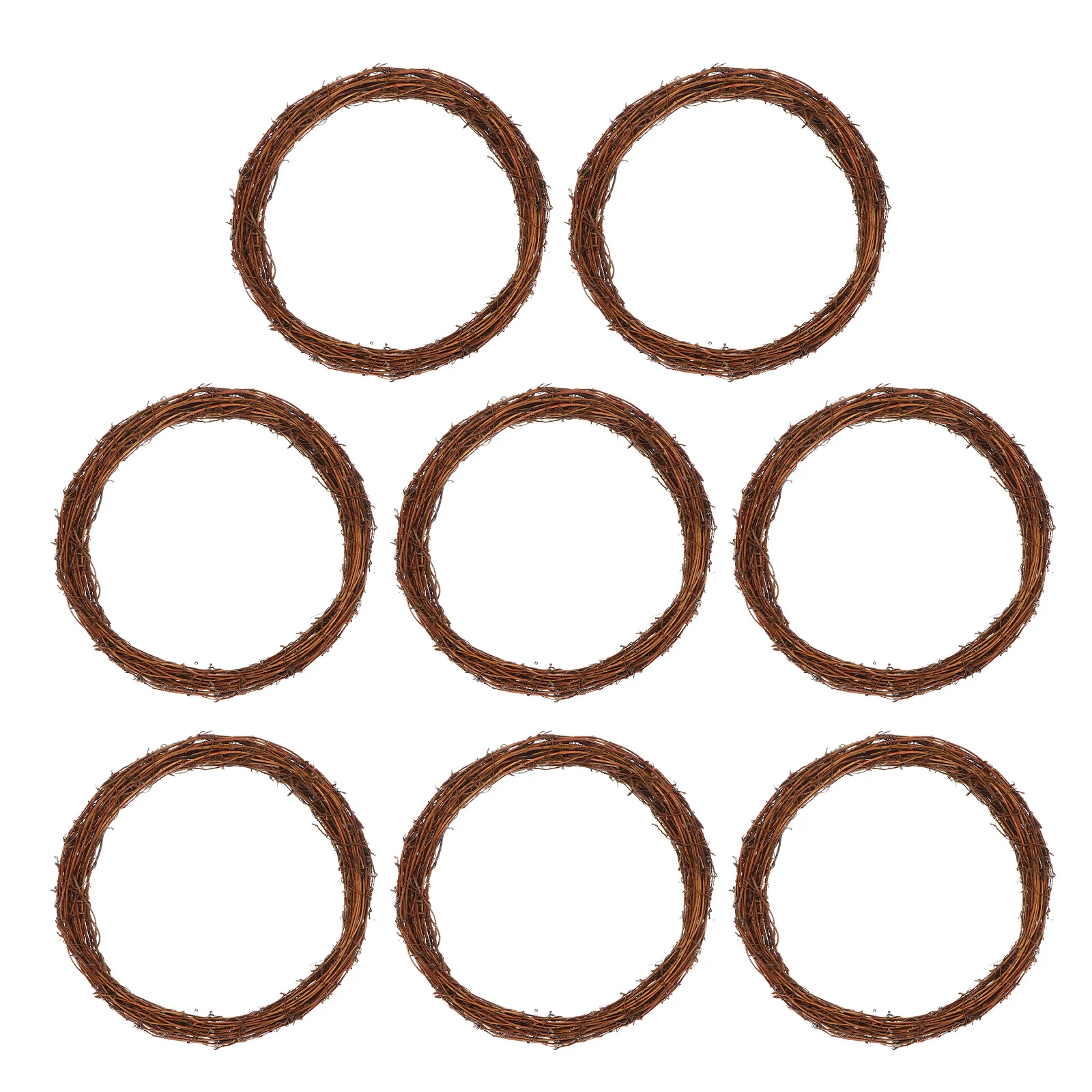 

8Pcs Wreath Making Supplies 30Cm Rattan Wreath Base for Holiday Christmas Decor Boho Front Door Wall Hanging Craft