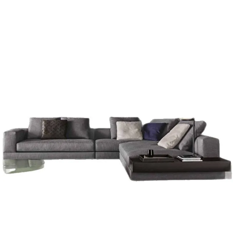 

Straight row combination tofu block fabric size apartment living room leisure and comfortable sofa