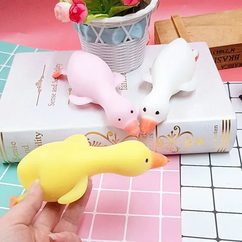 

Fun TPR Cute Cartoon Duck Stress Relief Squeeze Ball Reliever Squish Toy Animal Antistress for Children Adult Gifts Random Color