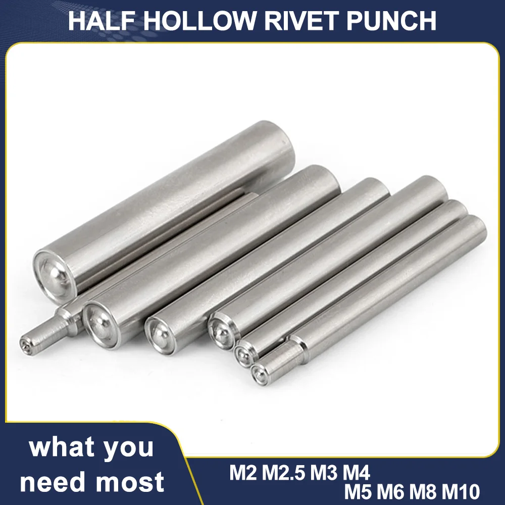 M2 M2.5 M3 M4 M5 M6 M8 M10 Half Hollow Rivet Punch utensile manuale rivettatrice punzonatrice manuale pressa battente flangiatura a crimpare